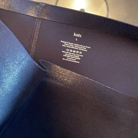 Knix,High Rise Contour Waist,faux leather leggings,nylon& 40% spandex. As new. - Picture 7 of 7